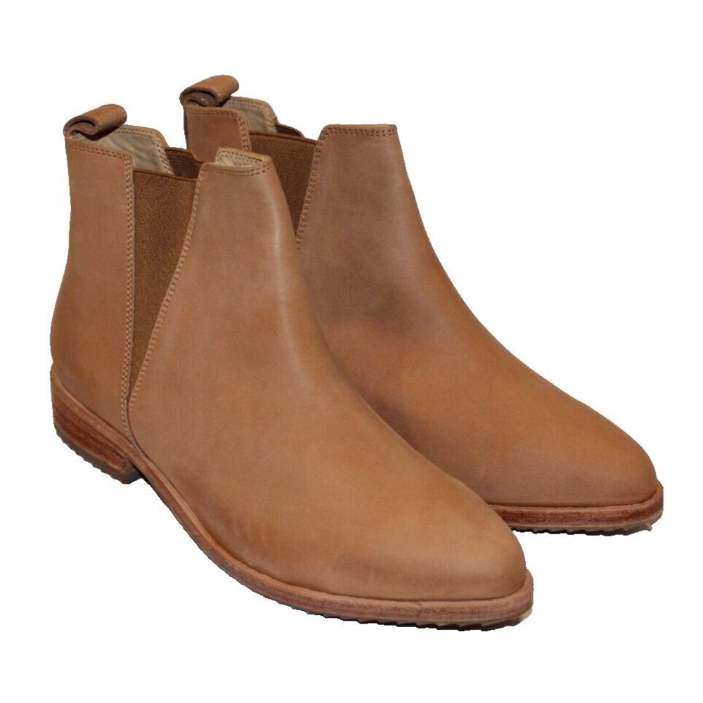 Nisolo Women's Eva Leather Everyday Chelsea Boot Almond Size 8.5 NIB $228